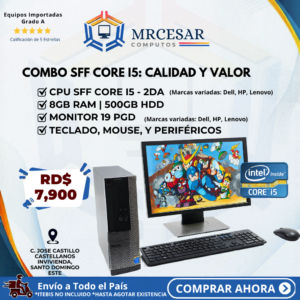 PC Completa SFF Core i5 2da + Monitor 19"