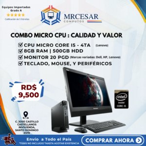 PC Completa Micro Core i5 4ta + Monitor 20"