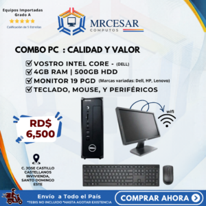 PC Completa Dell Vostro + Monitor 19"